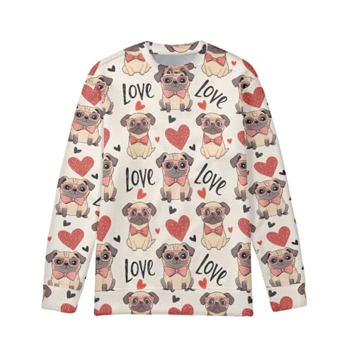 Girl's Sweatshirt Cartoon Graphic Round Neck Long Sleeve Lightweight Pullover Shirts2