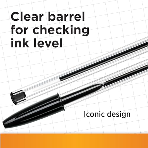 BIC Cristal Original Ball Point Pen - Pack of 50 Pens - Medium Point (1.0 mm) - Blue Ink, r.blue, 1 count (Pack of 50) - Image 2