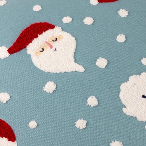 Coussin de Noël multicolore 45x45cm texturé touffeté envers velours - 5