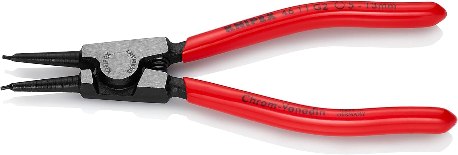 KNIPEX Pinza per anelli di sicurezza per anelli di presa su, 46 11 G2 | alberi rivestiti in resina sintetica 140 mm
