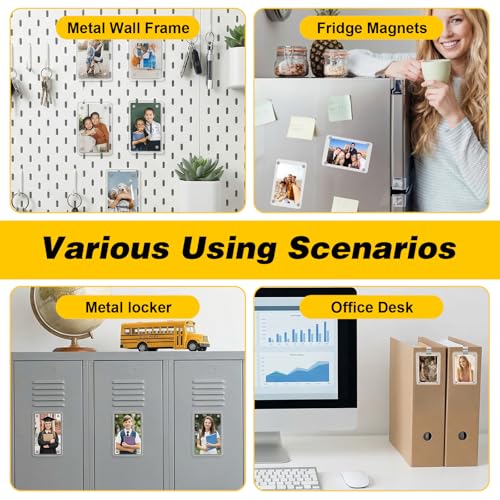 zisiueel 12 Pcs Car Photo Holder, Clear Acrylic Magnetic Visor Photo Clip, Horizontal & Vertical Photos Display Car Visor Picture Frame, Personalized Cars Decor & Gift by zisiueel - Image 7