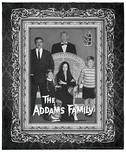 MGM The Addams Family Super Soft and Cuddly Plush Fleece Throw Blanket