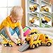 Construction Vehicle Toy Set with Sound and Light for 3-6 Year Old Kids - Trucks, Crane, Mixer, Dump, Excavator