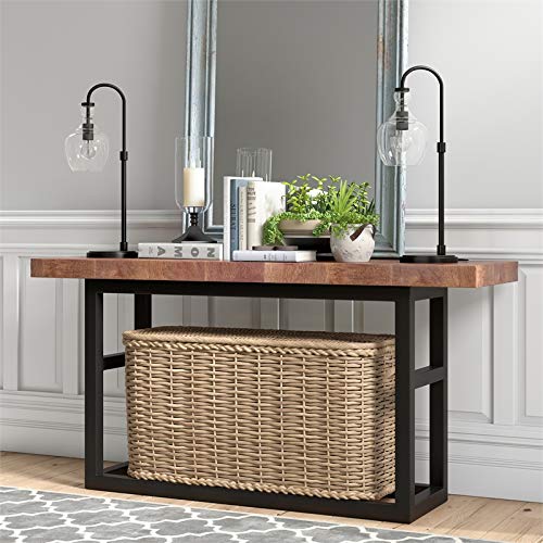 Henn&Hart 27" Tall Arc Table Lamp With Glass Shade In Blackened Bronze/Clear, Lamp, Desk Lamp For Home Or Office #TOP3