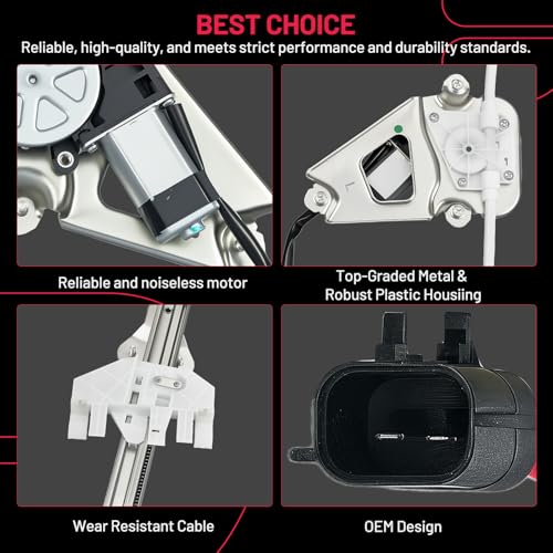 Image of 748-575 Power Window Regulator with Motor Front Left Compatible with Jeep Liberty KJ 2006-2007