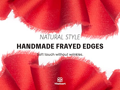Vitalizart Red Silky Satin Ribbon, 1.5'' x 15 Yard with Wooden Spool - Image 4