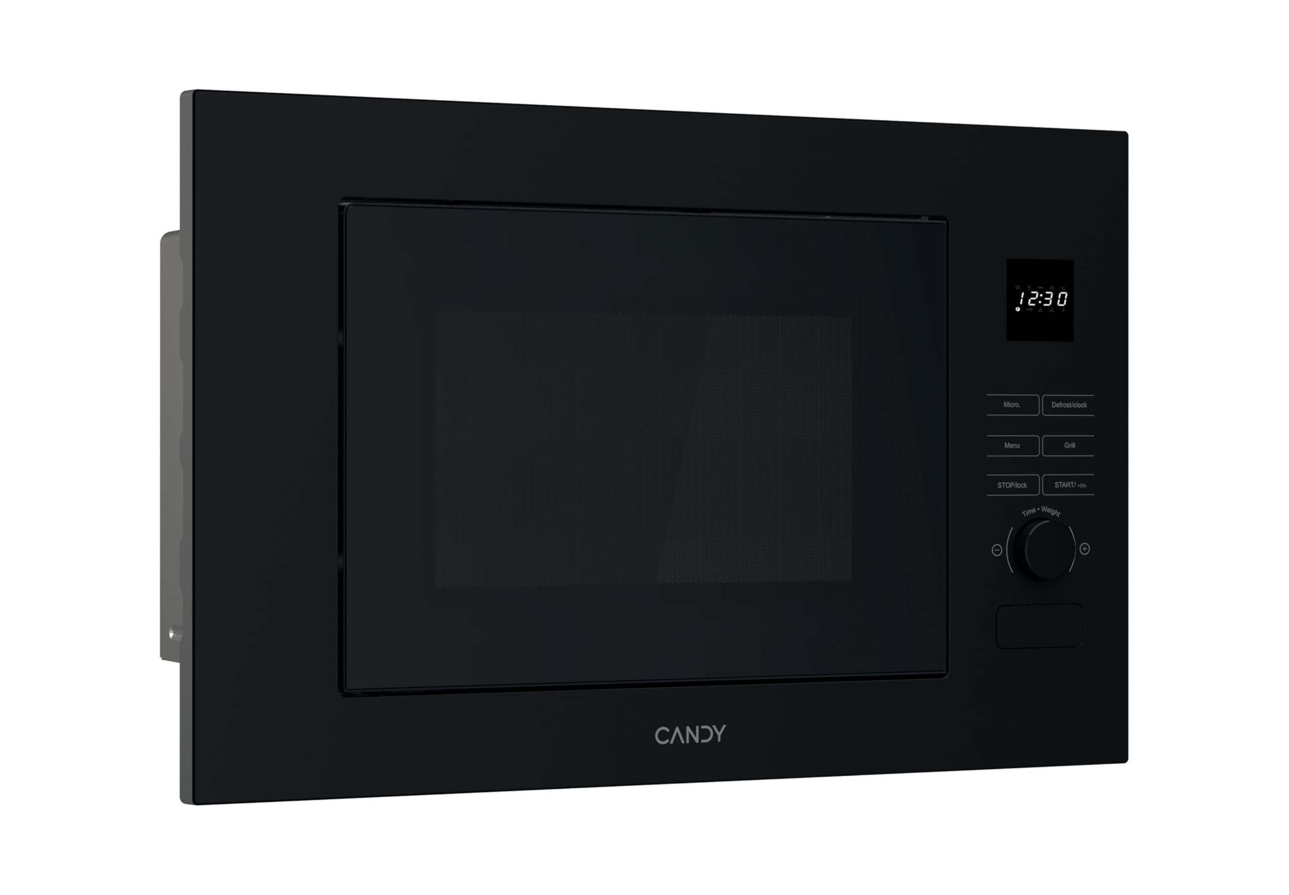 Candy CA38FL7N20WXB Microondas con Grill, 20L, 750W - 1000W, Mando Giratorio y Botones, 8 automenús, Bloqueo Infantil, Plato 27 CM, Display Digital, Descongelación, Apertura Izquierda, Inox