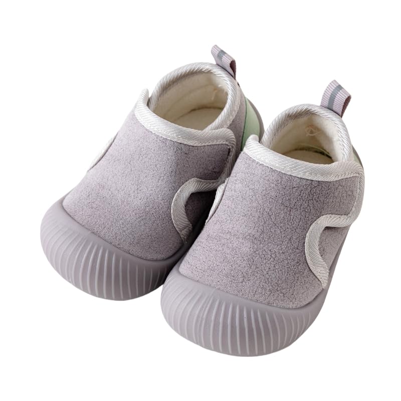 Baby Boys Girls First Walking Shoes Infant Sneakers Crib Shoes Lightweight Slip On Fall Winter Shoes