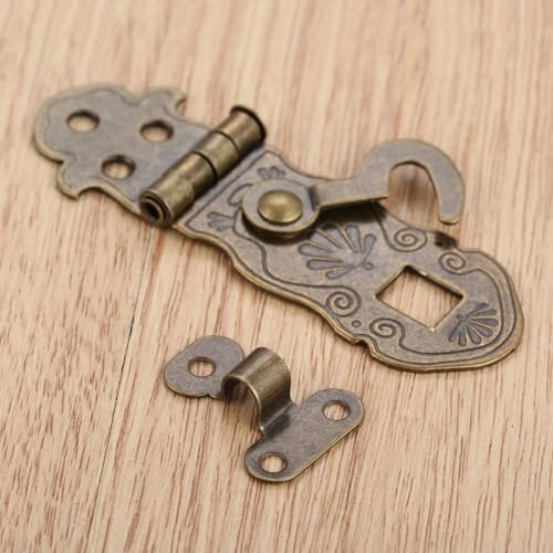 dophee 4Pcs Antique Bronze Box Hasps, Mini Decorative Latch Buckle Clasp with Screws for Wooden Box Jewelry Box Wine Gift Case Notebook Diary Lock, 71x24mm/2.8"x0.94" - Image 9