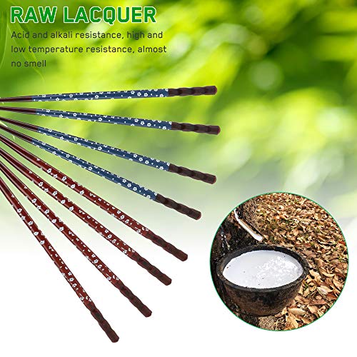 Ideashop Natural Wooden Chopsticks with Chopstick Rest Set, Reusable Japanese Style Chopsticks, 4 Pairs Cherry Blossom Pattern Wood Chopsticks Set, 23cm/9in Long, for Sushi, Ramen, Noodles, Rice