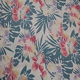 Stylish FABRIC 60' Wide Printed Crepe Viscose Spandex-Fabric by The Yard Stretch Apparel, Clothing, Maternity, Scarves, Headbands, DIY Projects, School Crafts, and Home Decor, Ivory Coral 3 Yards