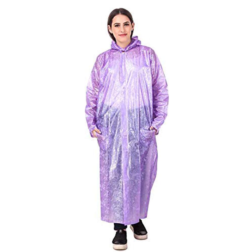 malvina Women's & Girl's Flora Semi-Transparent Hooded Raincoat with Cap|100% Waterproof-picture-11