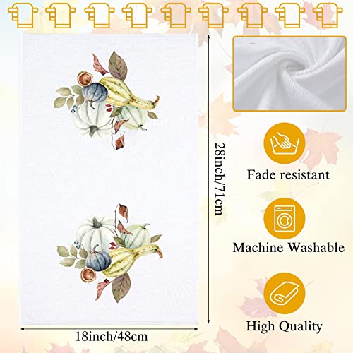 Willbond 4 Pieces Farmhouse Fall Kitchen Towels Autumn Kitchen Dish Towels Farmhouse Bath Towels Hand Towels Tea Towels For Fall Kitchen Thanksgiving Gifts, 18 X 28 Inch #TOP1