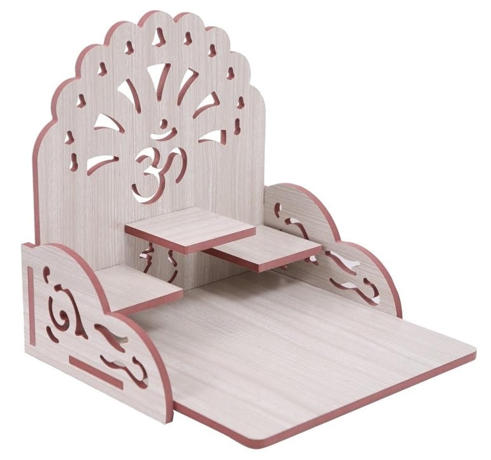 Beige Wooden Wall Mounted Temple