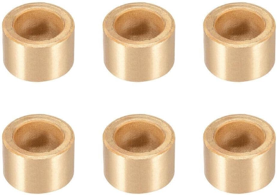 Bearings, Self-Lubricating Bearing Sleeve, 12mm X 18mm Sintered Bronze Bushing 6pcs,High Load Carrying Capacity
