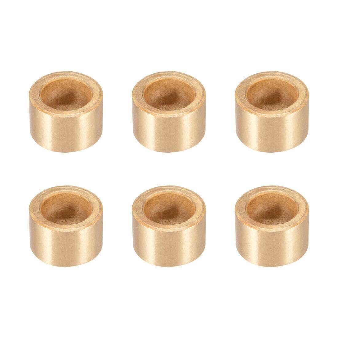 Gqnblvhzupdm One Color Industrial Shaft Bearings, Self-Lubricating Bearing Sleeve, 12Mm X 18Mm Sintered Bronze Bushing 6Pcs