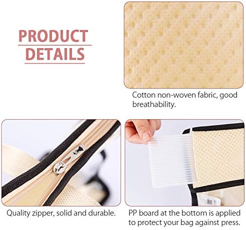 Miniatura 3 de elegante organizador colgante de bolsas para closet, ahorra espacio, soporte de PVC a prueba de polvo con cierre y asa.