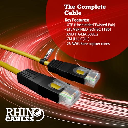 rhinocables Direct-Link Cat5e Ethernet Cable - RJ45 Crossover Lead for Peer Networking Gaming Systems & Setup Tasks - Image 4