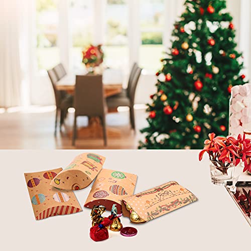 Belle Vous Petite Boite Cadeau Carton (Lot de 50) - 10 Ballotins de Noel 11 x 7 cm - Boite Bonbon Noel, Petite Boîte Cadeau, Boîte à Bijoux & Décorations de Noël - Image 5