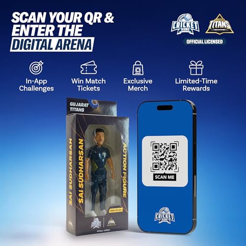Image of Action Figure, 7 Inch Sai Sudharsan | IPL Edition, 360 Rotatable Head, Cricket Player, For Fans & Collectors