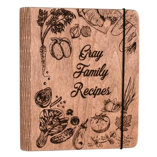 Personalized Wooden Recipe Book Binder