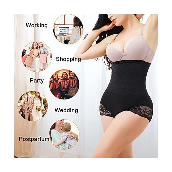 GAODI-Nebility-Women-Body-Shaper-Butt-Lifter-Hi-Waist-Panty-Seamless-Waist-Trainer-Tummy-Control-Shapewear Nebility Women Body Shaper Butt Lifter Hi-Waist Panty Seamless Waist Trainer Tummy Control Shapewear (XL/2XL, Black)