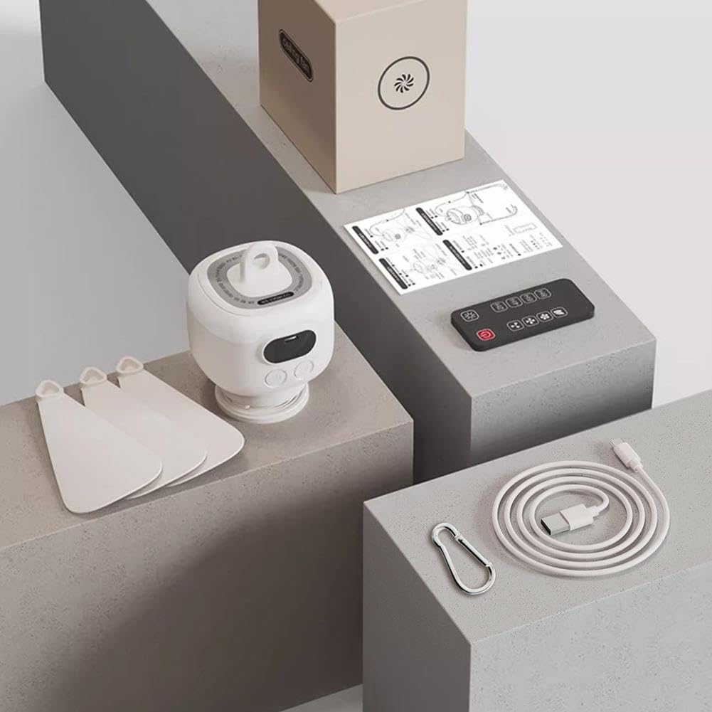 Camping-Ventilator, 8000 mAh, batteriebetrieben, kabellos, tragbarer Deckenventilator mit Fernbedienung, Timable und automatische Abschaltung, 3 abnehmbare Lüfterflügel, 4 Geschwindigkeiten, für Zelt