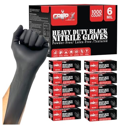Industrial Heavy Duty Black Nitrile Gloves