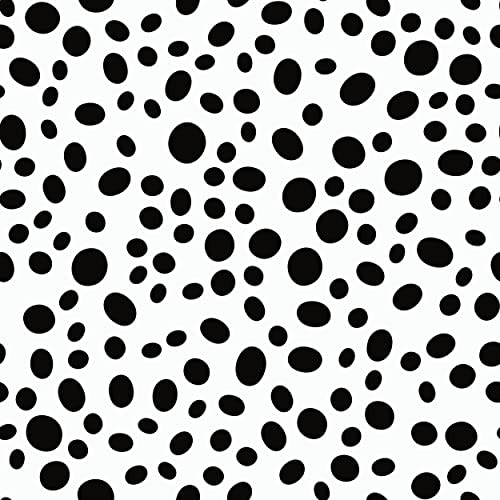 COKCOKR Black and White Peel and Stick Wallpaper Dot Contact Paper Modern Dot Wallpaper Self Adhesive Removable Wallpaper Stick and Peel Decorative Wallpaper for Bedroom Vinyl 17.7inch × 118.1inch