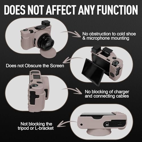Image of Easy Hood Case for Sony DSC-RX100 IV V VI VII DSLR Camera, Silicone Camera Case Lightweight Soft Carrying Cover with Removable Lens Cover (Tiffany Pink)
