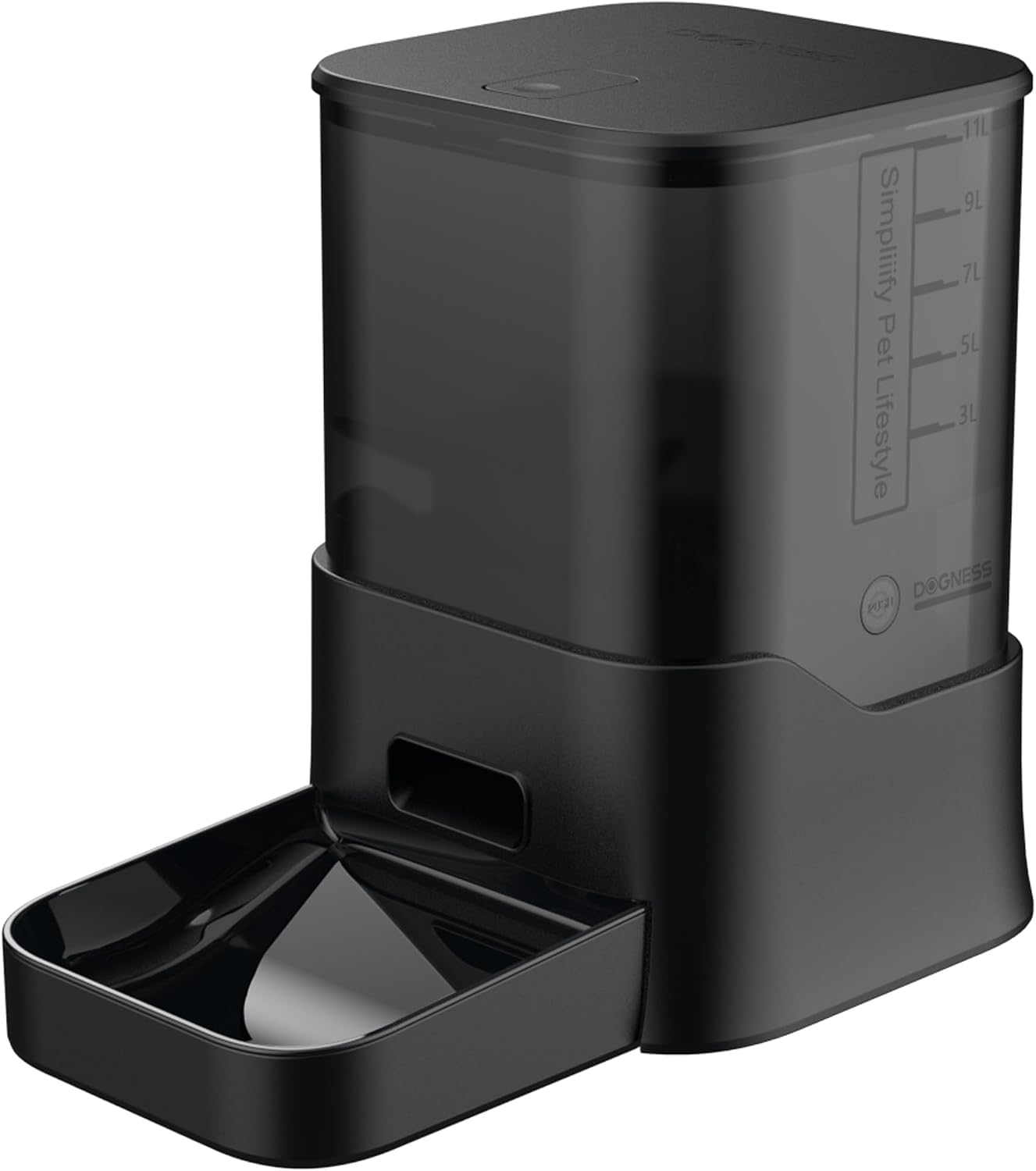 Dogness Comedero automático de 11 litros, para perros grandes, con temporizador de hasta 6 comidas al día, dispensador de comida para perros con temporizador, batería de 5000 mAh