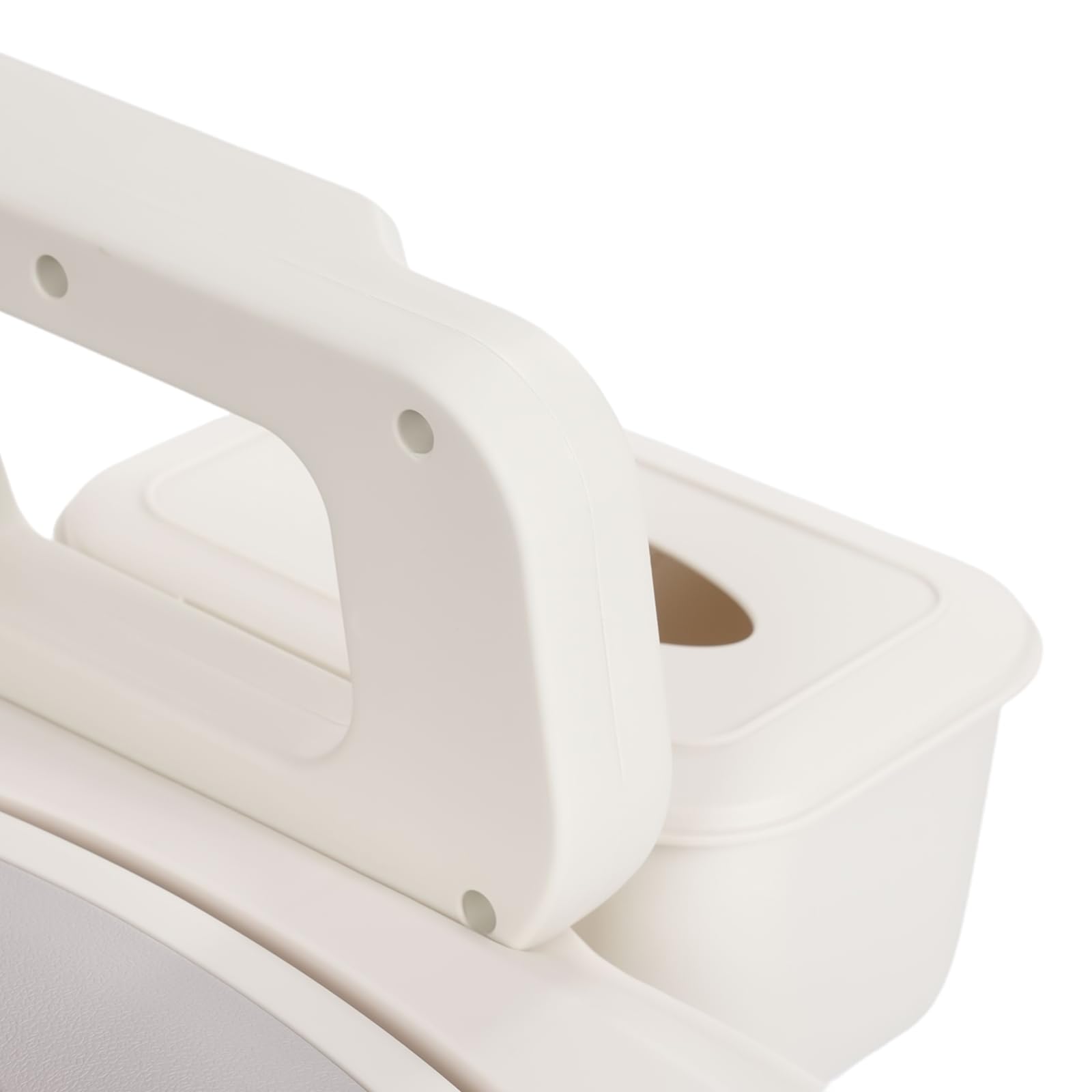 Sedia da comodino per WC con scatola di carta, grande capacità, con due coperchi, braccioli portatili per adulti e schienale a balze antiodore