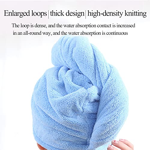 Topdanchuang Hair Towel Wrap Absorbent Twist Turban Instant Drying Lightweight Turban Cap With Button Design For Women Girls Wet Long Thick Hair #TOP1