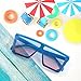 FEISEDY Kids Sunglasses, Flat Top Shield Square Sunglasses with Rimless Fashion Shades for Age 1-7, B4061