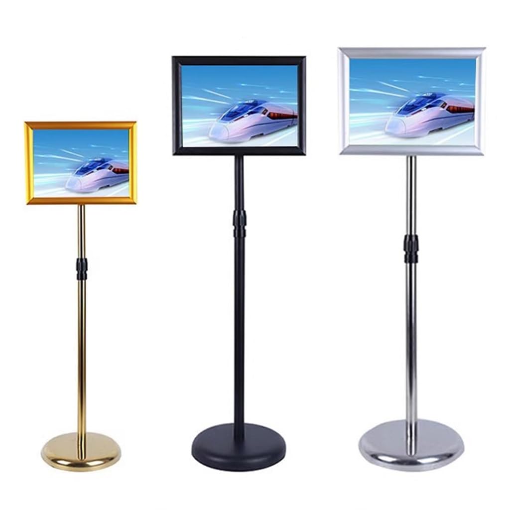 Soporte Ajustable para Carteles, Soporte de pie para Carteles publicitarios en Interiores y Exteriores, visualización Vertical y Horizontal.