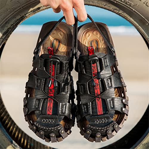 Men's Sandals Breathable Beach Outdoor Shoes Men Sandals Slippers Men's Sandals Slippers(D,10.5)2