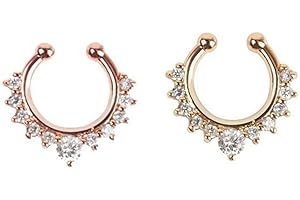 2 Piece Gypsy Clip on Jewelry Creative Fake Nose Ring