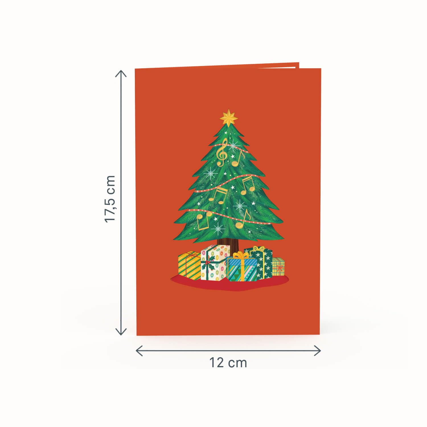 papercrush® Pop-Up Card Christmas Tree O du Fröhliche, Special 3D Christmas Card with Decorated Christmas Tree - Image 4