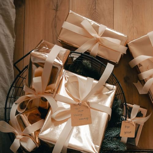 Image of CVANU Brown Kraft Paper Hanging Rectangle Shaped Tags (200pcs) with Jute Twine for Wedding| Write Blessings| Thanksgiving| Gift Decor (3.5inch X2.3inch)