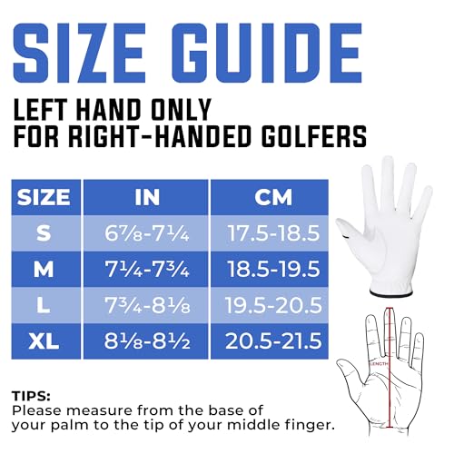 Guante de golf de cuero premium de hombre Handlandy flexible 6