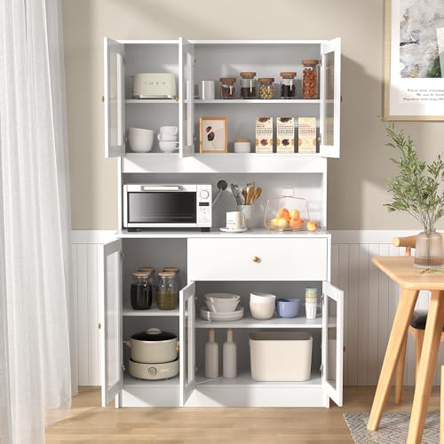 VOWNER Alacena de Cocina, Aparador, Armario, Mueble Auxiliar de Almacenaje, 100L x 40W x 181H cm,...