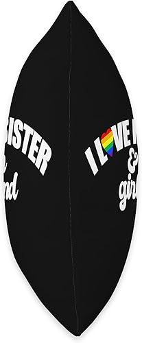 Miniatura 2 de PUT YOUR HEART INTO ALLYSHIP I Love My Sister & Her Girlfriend Gay Rights LGBTQ+ sis bro Throw Pillow, 18x18, Multicolor