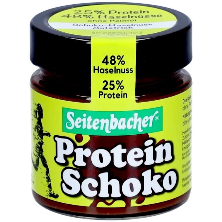 Seitenbacher I Süßkram | Schoko Haselnuss Protein Aufstrich | 48% Haselnüsse I 25% Eiweiß I ohne Palmöl I vegetarisch I 1er Pack (1 x 200g)