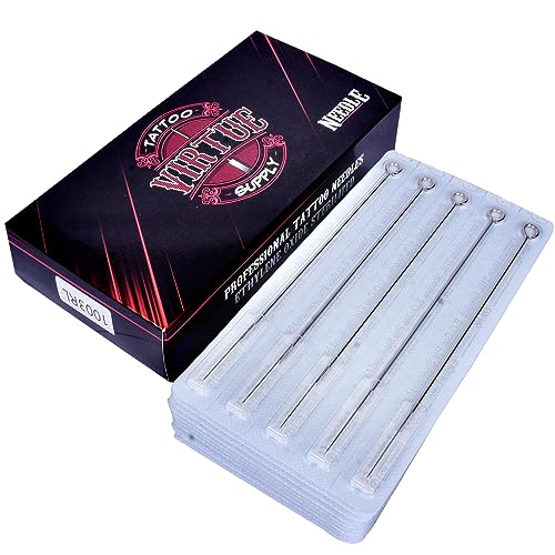 Image of 5RL Virtue Disposable Sterilized Stainless Steel Tattoo Needles for Rotary Tattoo Machine Precise Lining & Detail Work (Pack of 50)