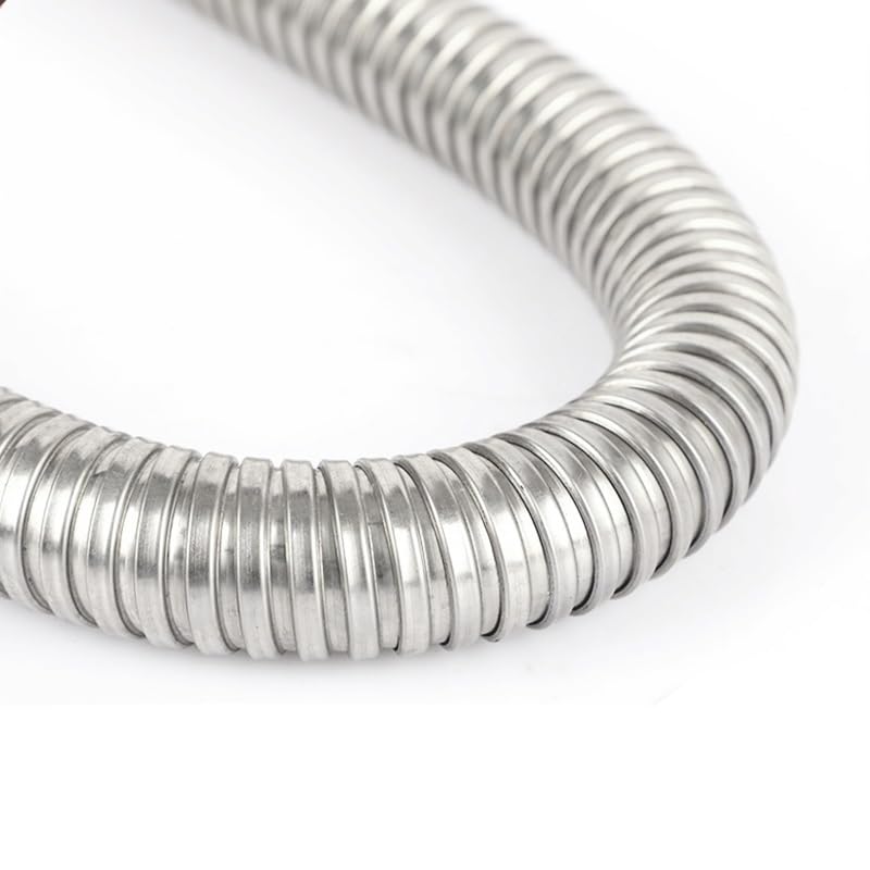 Manguito de Tubo Flexible de Cable de Manguera roscado de Tubo de Metal de Acero Inoxidable 304 de 1m de Longitud, for Piezas de Bricolaje de Manguera de protección(75mm)