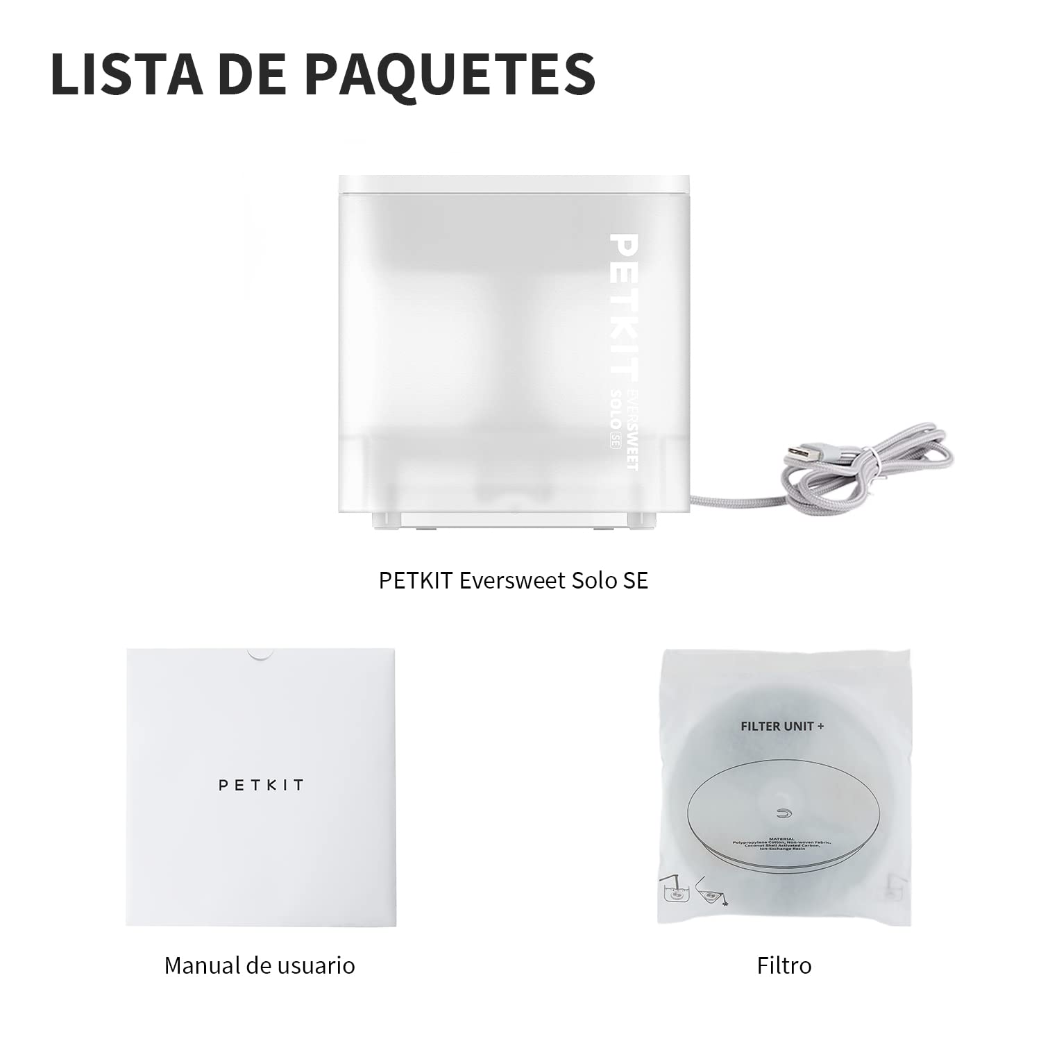 PETKIT EVERSWEET Fuente Automática para Gatos 1,85L, Bomba de Agua Inalámbrica, Bebedero Gatos Ultra Silenciosa, 35dB, Luz LED Inteligente, Unidad de Filtrado 3.0, Fuente Agua para Gato