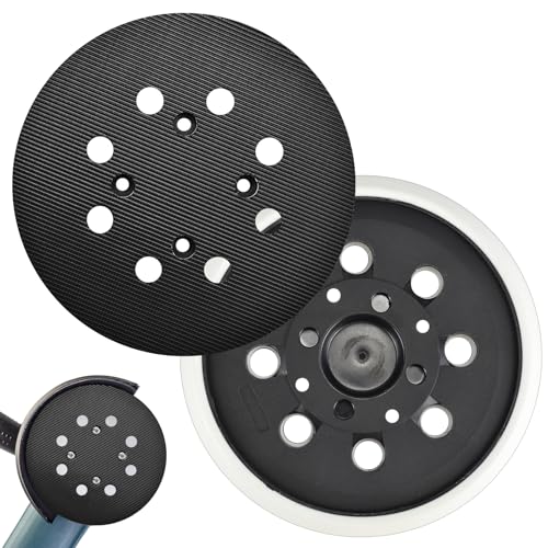 BIGP 2 Pezzi Piatto Abrasivo da 125 mm, Sistema a 8 Fori per Levigatrice Orbitale, compatibile con Bosch PEX 300 AE e PEX 400 AE Smerigliatrice Eccentrica, Piastra Abrasiva Media Dura