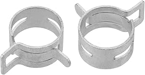 10 Colliers De Serrage Acier 16mm - Collier Ressort Acier Manganèse Argenté - Marque Uxcell