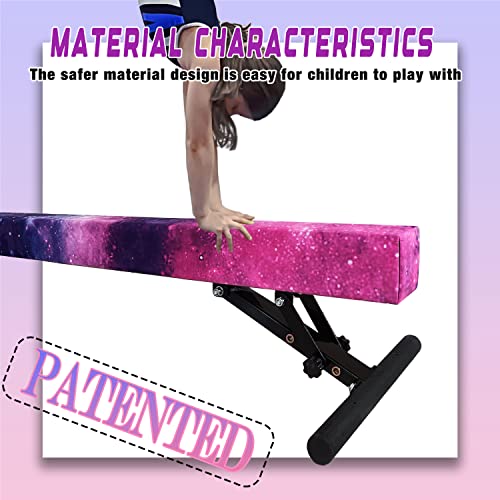 Seliyoo Balance Beam for Kids 8FT Adjustable Gymnastics Beam 8 FT with Professional Triangular Base, High and Low Floor Beams,Home Gym Equipment for Toddlers to Teenager