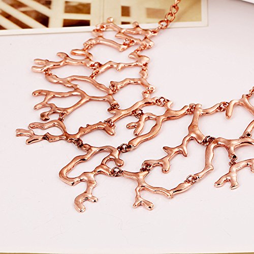 Paico Zinc Alloy Golden Tree Branch Necklace 21 Inches #TOP2